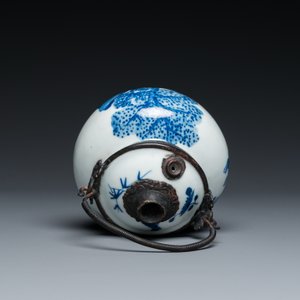Een Chinese blauw-witte 'Bleu de Hue' waterpijp voor de Vietnamese markt, Thọ 壽 merk, 19e eeuw — foto 6