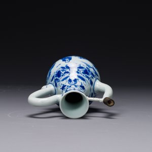 Een Chinese blauw-witte dekselkan met een visser en een houthakker, Transitie periode — foto 5
