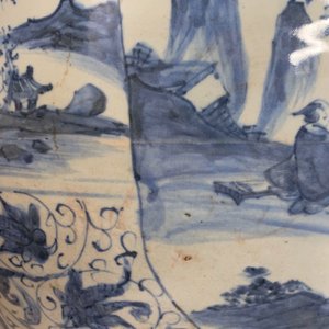 Een Chinese blauw-witte dekselvaas met figuratieve medaillons, Wanli — foto 15