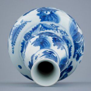 Een Chinese blauw-witte dubbele gourde vaas, Transitie periode, 1620-1683 — foto 5