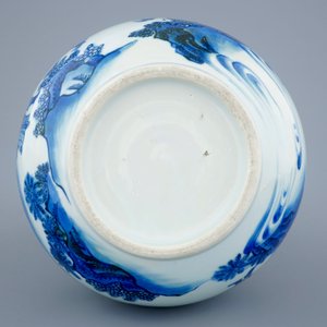 Een Chinese blauw-witte dubbele gourde vaas, Transitie periode, 1620-1683 — foto 6