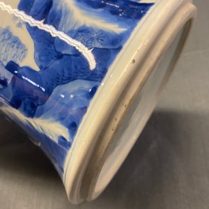 Een Chinese blauw-witte 'gu' vaas met onsterfelijken, Kangxi — foto 24