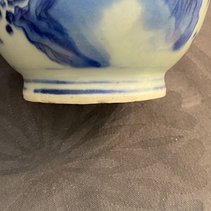 Een Chinese blauw-witte kalebasvaas met figuratief decor, Transitie periode — foto 9