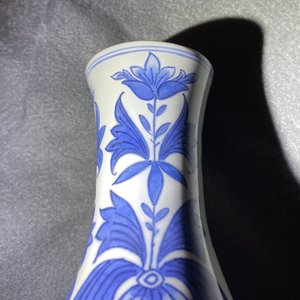 Een Chinese blauw-witte kalebasvaas met figuratief decor, Transitie periode — foto 13