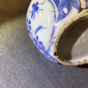 Een Chinese blauw-witte kalebasvaas met floraal decor, Wanli — foto 10