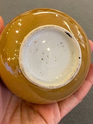 Een Chinese blauw-witte kalebasvaas met lichtbruine fondkleur, Kangxi — foto 6