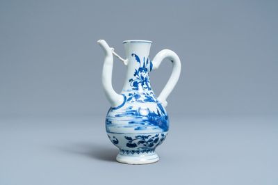 Een Chinese blauw-witte kan met een landschap, Transitie periode