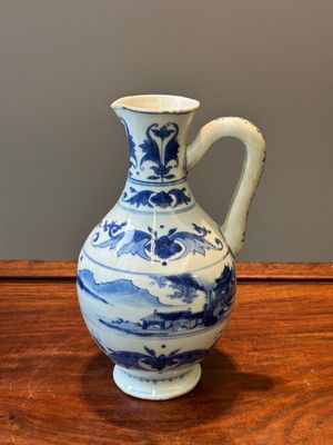 Een Chinese blauw-witte kan met landschapsdecor, Transitie periode — foto 3