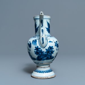 Een Chinese blauw-witte kan met spelende jongens, Wanli — foto 3
