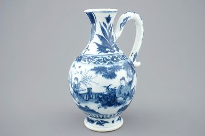 Een Chinese blauw-witte kan, Transitie periode, 1620-1683