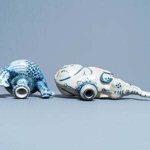 Een Chinese blauw-witte kendi in de vorm van een eend en een Vietnamese in de vorm van een olifant, Ming en 19e eeuw — foto 6