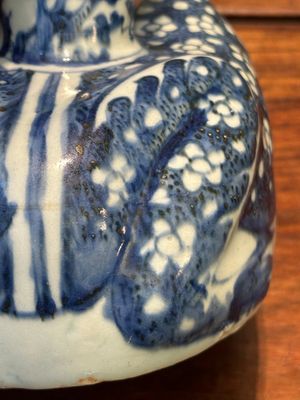 Een Chinese blauw-witte kendi in de vorm van een kikker, Wanli — foto 9
