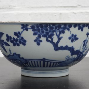 Een Chinese blauw-witte kom met een konijn, Kangxi — foto 9
