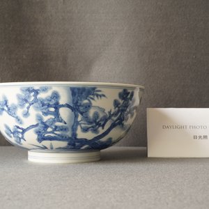 Een Chinese blauw-witte kom met geleerden en hun dienaars, Kangxi merk en periode — foto 23
