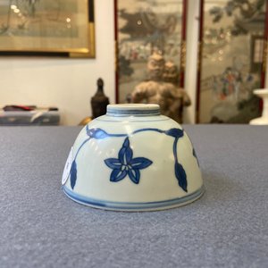 Een Chinese blauw-witte 'paleis' kom, Kangxi — foto 16