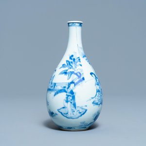Een Chinese blauw-witte peervormige vaas, Kangxi — foto 3