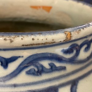 Een Chinese blauw-witte pot met vogels in een landschap, Wanli — foto 21