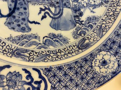 Een Chinese blauw-witte schotel met dames in een tuin, Yonzgheng — foto 10