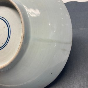 Een Chinese blauw-witte schotel met een kylin, Yu Tang Jia Qi merk, Shunzhi — foto 10