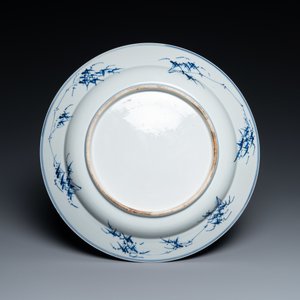 Een Chinese blauw-witte schotel met muzikanten, Kangxi — foto 2