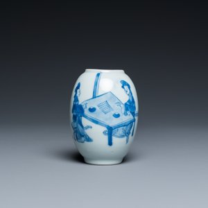 Een Chinese blauw-witte theebus, Kangxi — foto 2