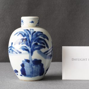 Een Chinese blauw-witte theebus met deksel, Kangxi — foto 8