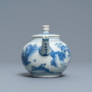 Een Chinese blauw-witte theepot met figuren, Hatcher cargo scheepswrak, Transitie periode — foto 3