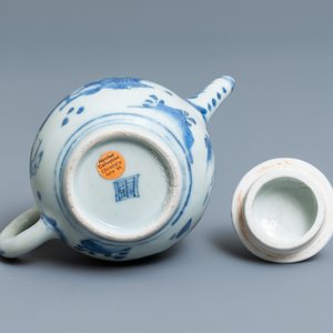 Een Chinese blauw-witte theepot met figuren, Hatcher cargo scheepswrak, Transitie periode — foto 7