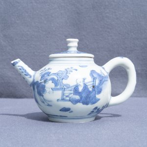 Een Chinese blauw-witte theepot met figuren, Hatcher cargo scheepswrak, Transitie periode — foto 9