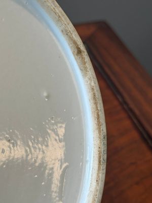 Een Chinese blauw-witte theepot met landschapsdecor en een schotel met kostbaarheden, 19e eeuw — foto 19