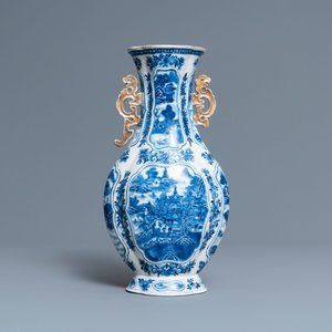 Een Chinese blauw-witte vaas en een grote kom, Qianlong — foto 8