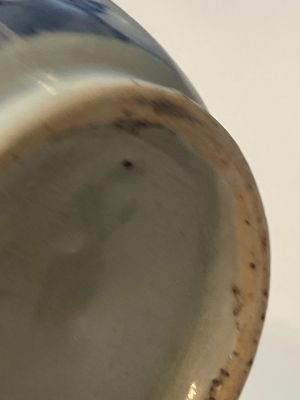 Een Chinese blauw-witte vaas met een geleerde, Ming — foto 8