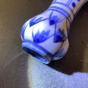 Een Chinese blauw-witte vaas met floraal decor, Wanli — foto 7
