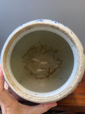 Een Chinese blauw-witte vaas met florale decors, Transitie periode — foto 5