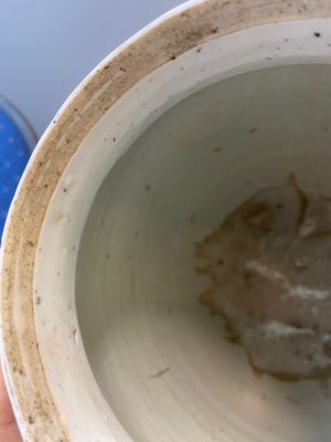 Een Chinese blauw-witte vaas met florale decors, Transitie periode — foto 7