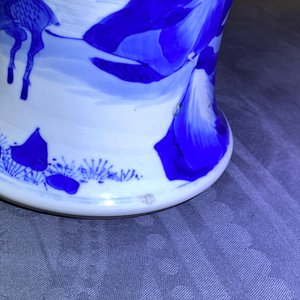 Een Chinese blauw-witte vaas met herten en kraanvogels, Kangxi — foto 17
