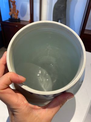 Een Chinese blauw-witte vaas met kylins, Transitie periode — foto 2
