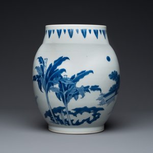 Een Chinese blauw-witte vaas met kylins, Transitie periode — foto 3