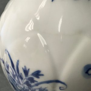 Een Chinese blauw-witte vaas met 'Lange Lijzen' in een tuin, Kangxi — foto 13