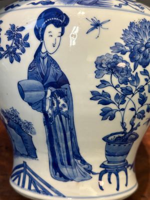 Een Chinese blauw-witte vaas met 'Lange Lijzen', Kangxi — foto 16