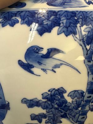 Een Chinese blauw-witte vaas met 'Lange Lijzen', Kangxi — foto 19