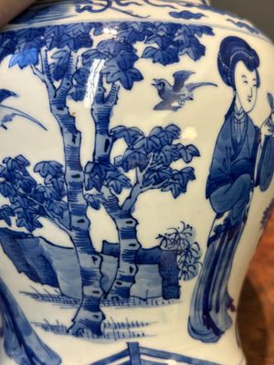 Een Chinese blauw-witte vaas met 'Lange Lijzen', Kangxi — foto 20