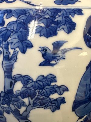 Een Chinese blauw-witte vaas met 'Lange Lijzen', Kangxi — foto 21