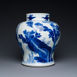 Een Chinese blauw-witte vaas met 'Lange Lijzen', Kangxi — foto 3