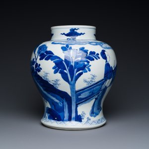 Een Chinese blauw-witte vaas met 'Lange Lijzen', Kangxi — foto 4