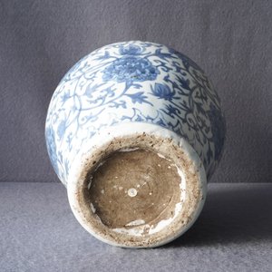 Een Chinese blauw-witte vaas met lotusslingers, Jiajing — foto 10
