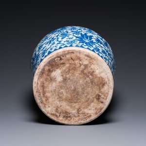 Een Chinese blauw-witte vaas met lotusslingers, Kangxi — foto 5