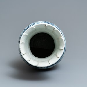 Een Chinese blauw-witte vaas met vogels en bloemen, 19e eeuw — foto 5