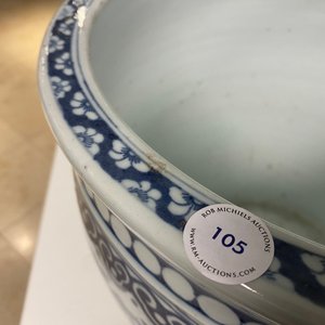 Een Chinese blauw-witte viskom, 19e eeuw — foto 27
