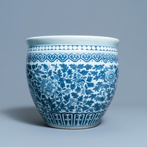 Een Chinese blauw-witte viskom, 19e eeuw — foto 5